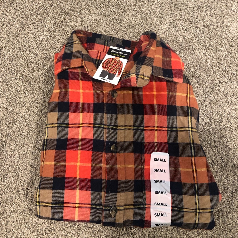 Men’s Eddie Bauer Flannel Shirt “Bittersweet Harvest Plaid”